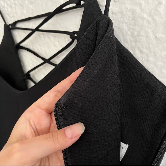 Vintage Andrea Polizzi Black Lace-Up Back Trumpet Mermaid Formal Maxi Dress Sz 6 - Picture 12 of 12